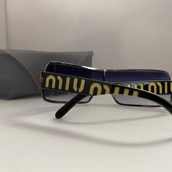Miu Miu Designer Shield Sunglasses SMU52F - Picture 3 of 9